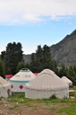 Yurts on the exposed ridge